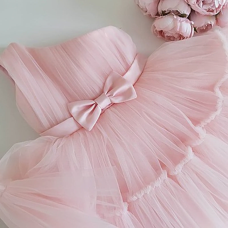 Baby Mesh One Shoulder Dress
