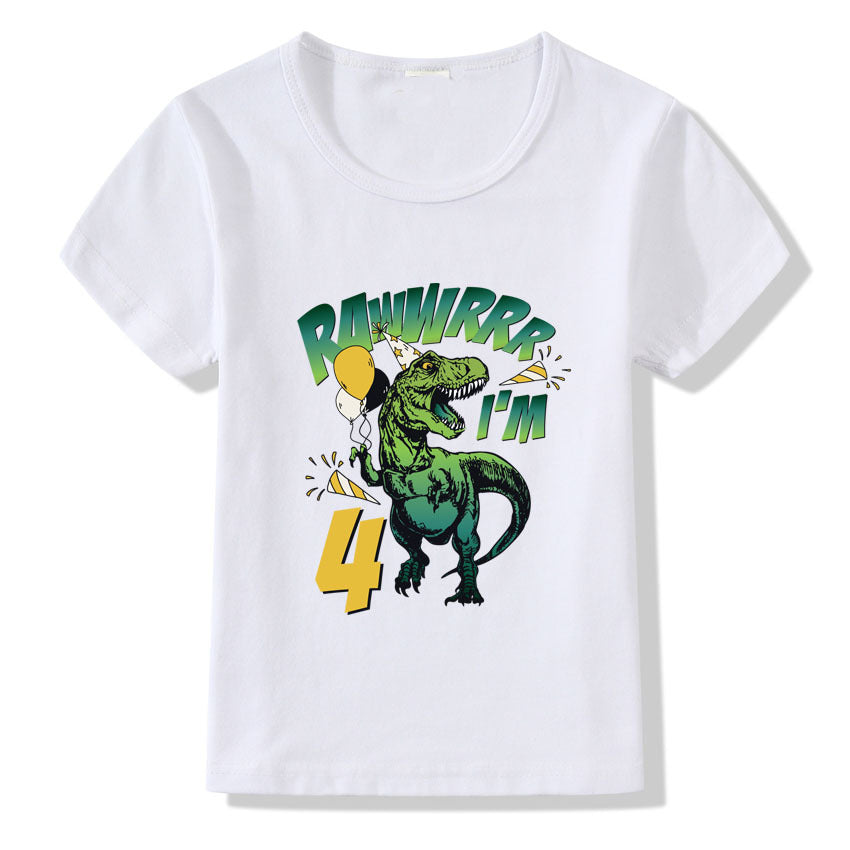 Boy's Dinosaur Birthday T-Shirt