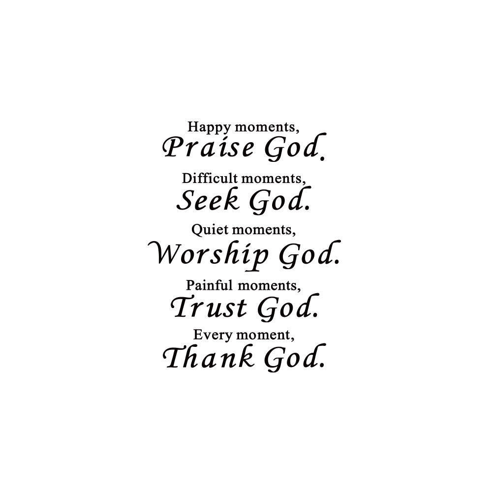 Praise Seek Worship Trust Thank God Wall Decals