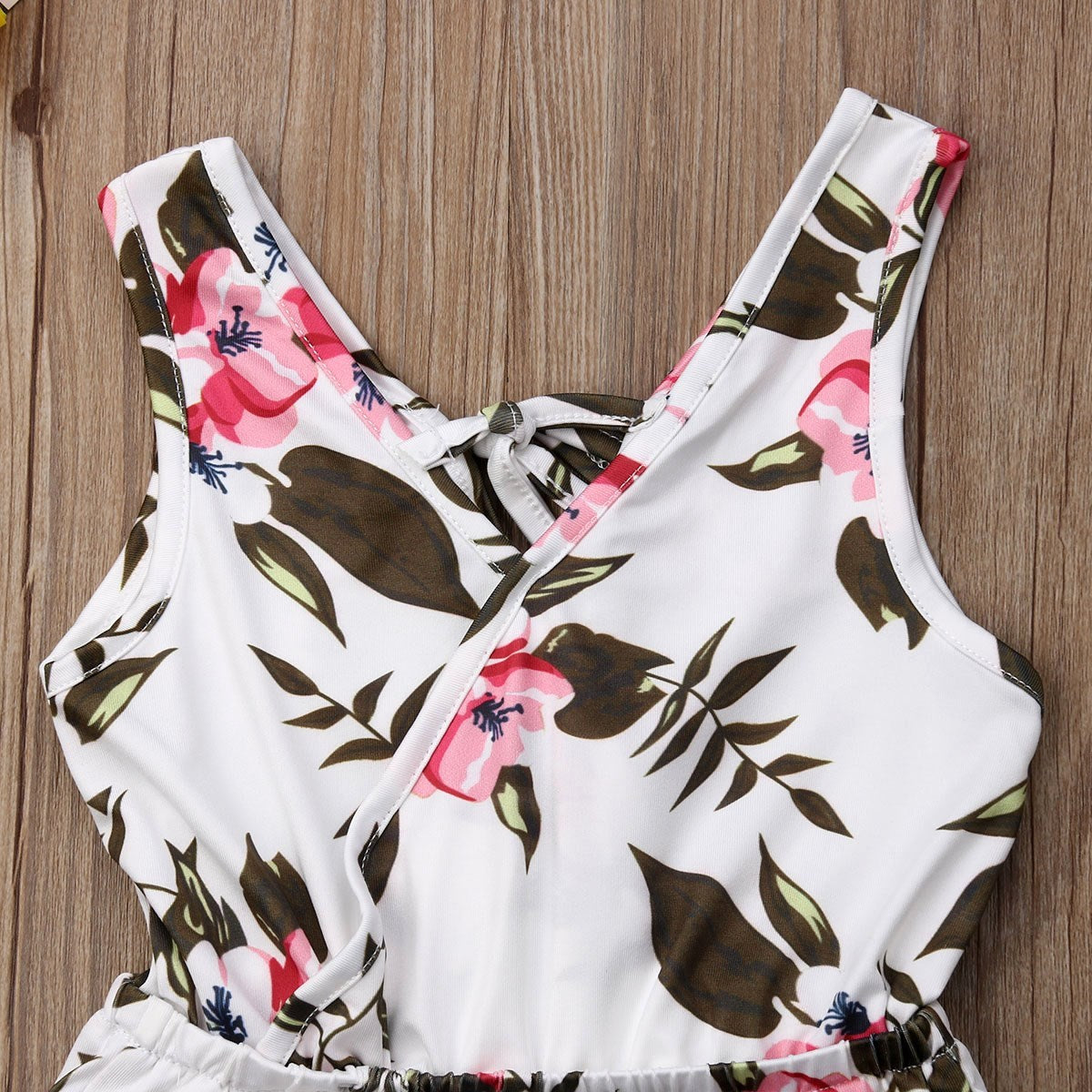 Girl's Floral Sleeveless Jumpsuit