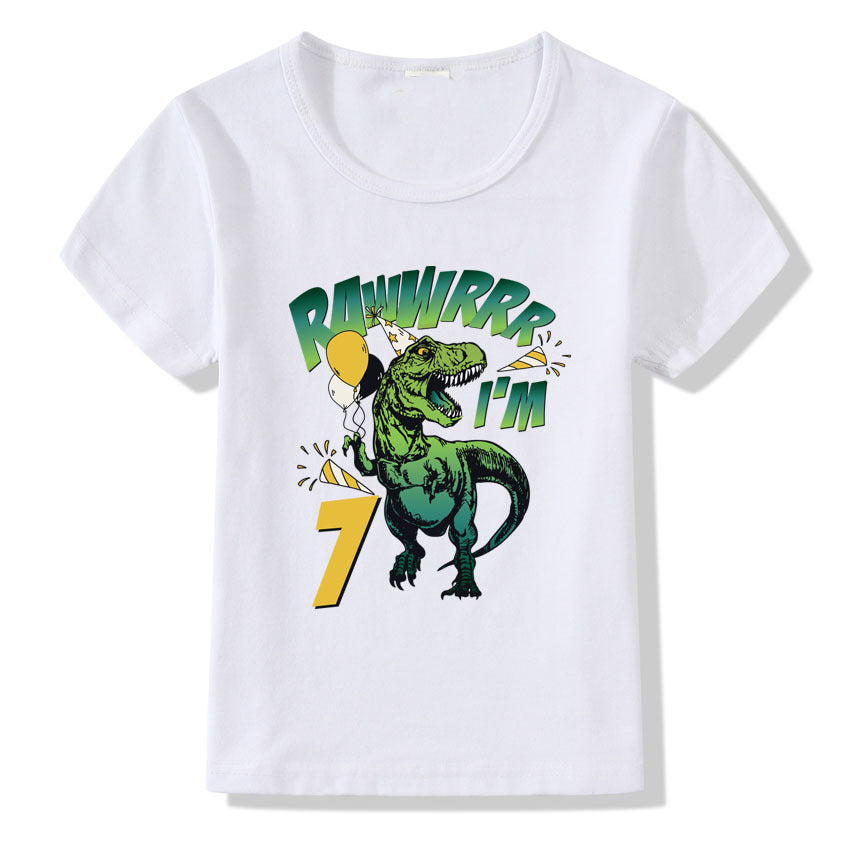 Boy's Dinosaur Birthday T-Shirt
