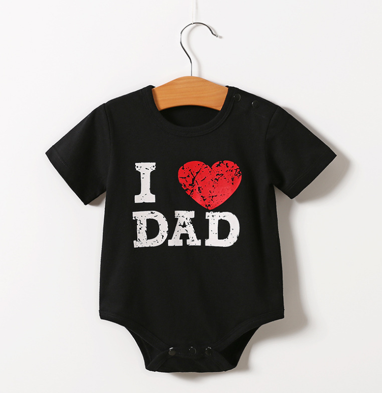 I Heart Mom/Dad Short sleeve onesie