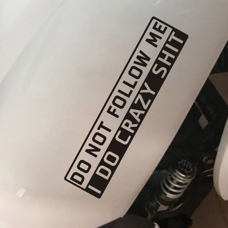 Do Not Follow Me Vehicle Decal