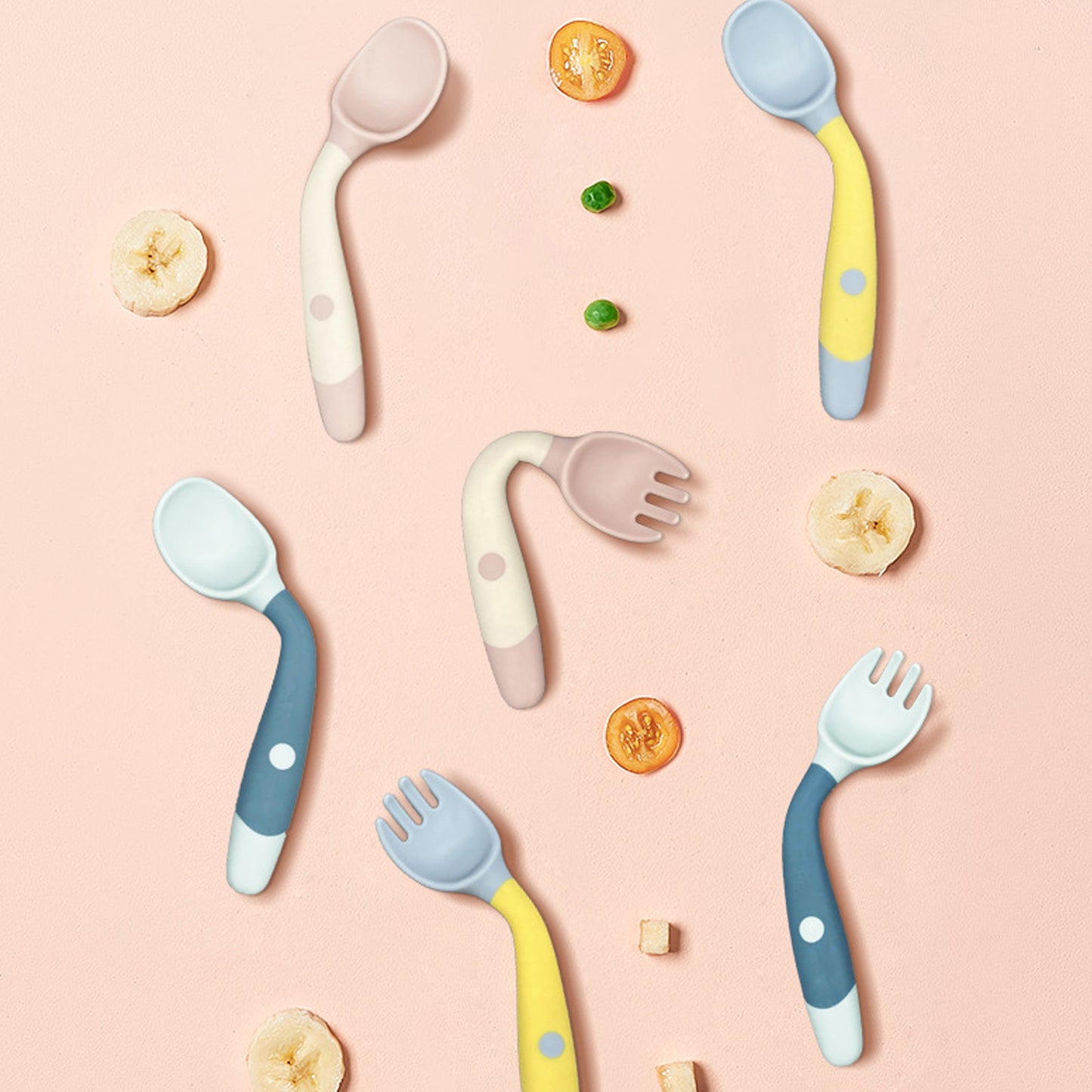 Children's First Silicone Silverware 2pcs set