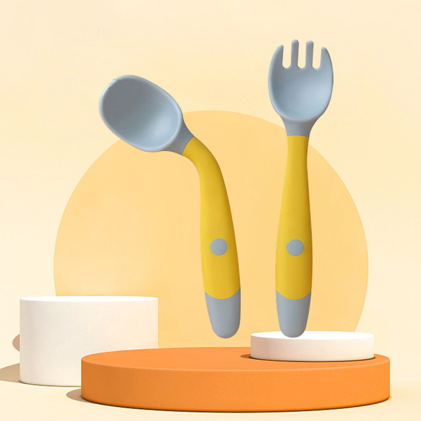 Children's First Silicone Silverware 2pcs set