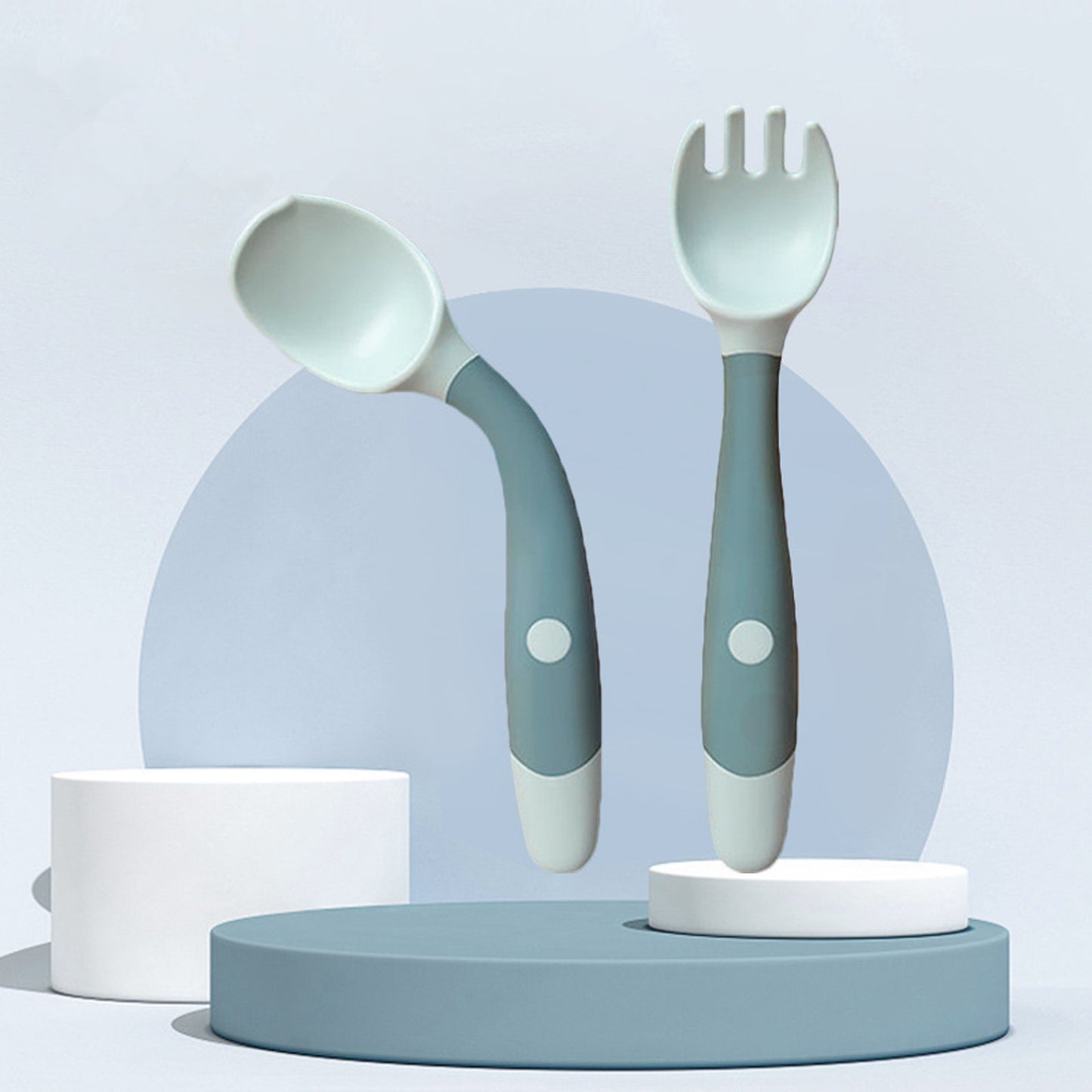 Children's First Silicone Silverware 2pcs set