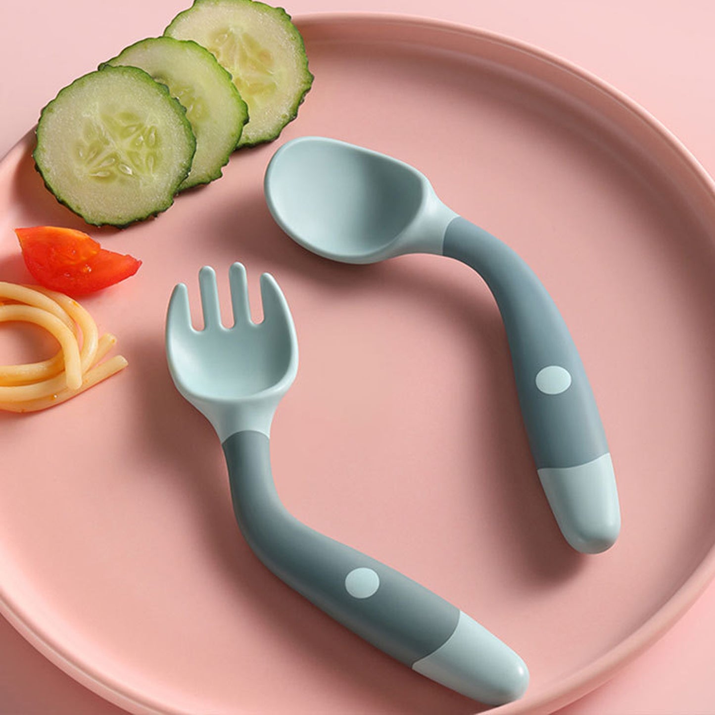 Children's First Silicone Silverware 2pcs set