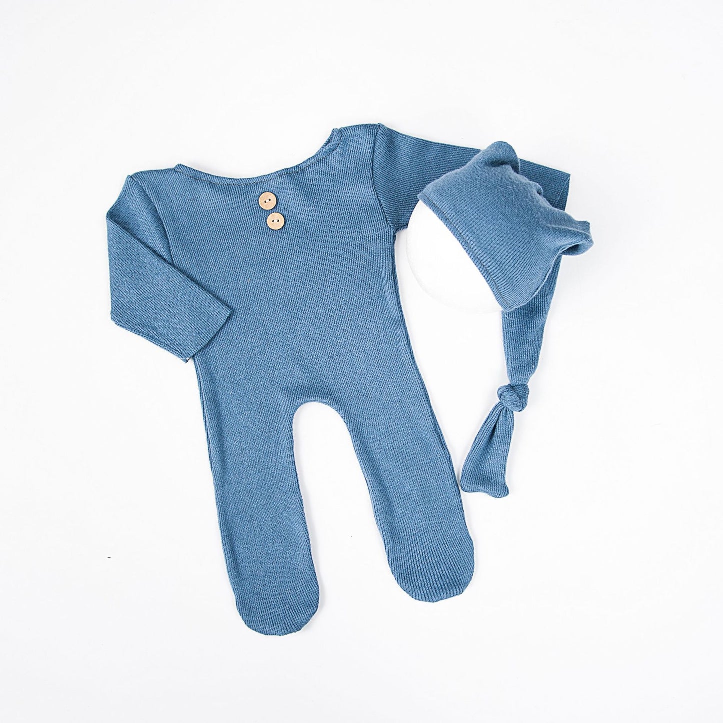 Newborn 1st Pic Knitted Jumpsuit 2-Piece Set