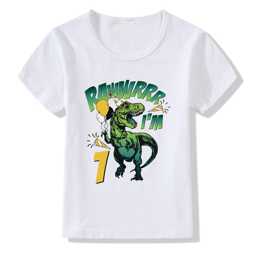 Boy's Dinosaur Birthday T-Shirt