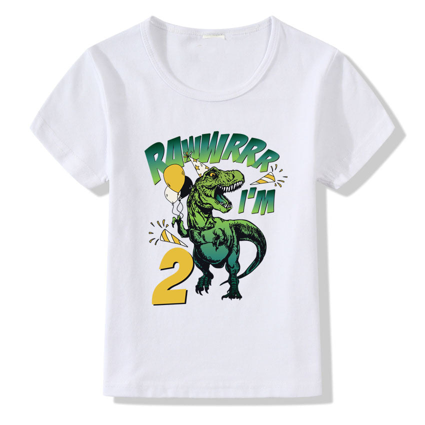 Boy's Dinosaur Birthday T-Shirt