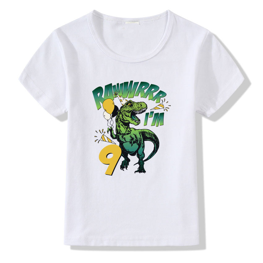 Boy's Dinosaur Birthday T-Shirt