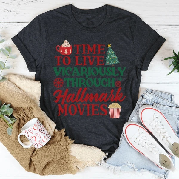 Women's Time To Live Vicariously Christmas T-Shirt