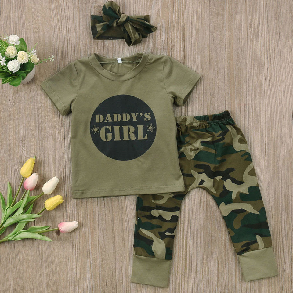 Baby Daddy's Girl Camo Outfit