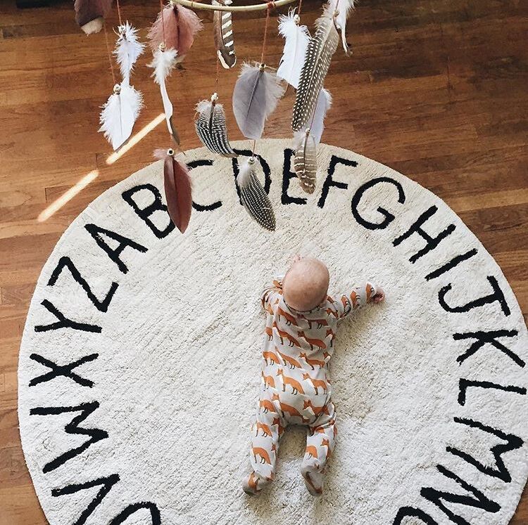 Children's Round Alphabet Rug