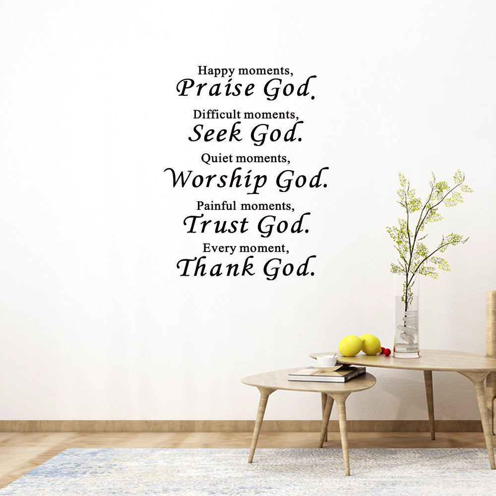 Praise Seek Worship Trust Thank God Wall Decals