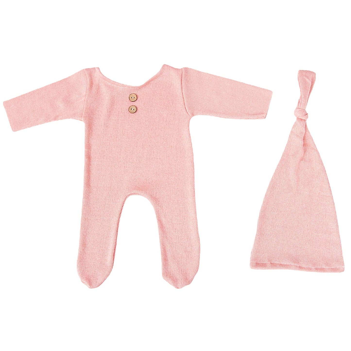 Newborn 1st Pic Knitted Jumpsuit 2-Piece Set