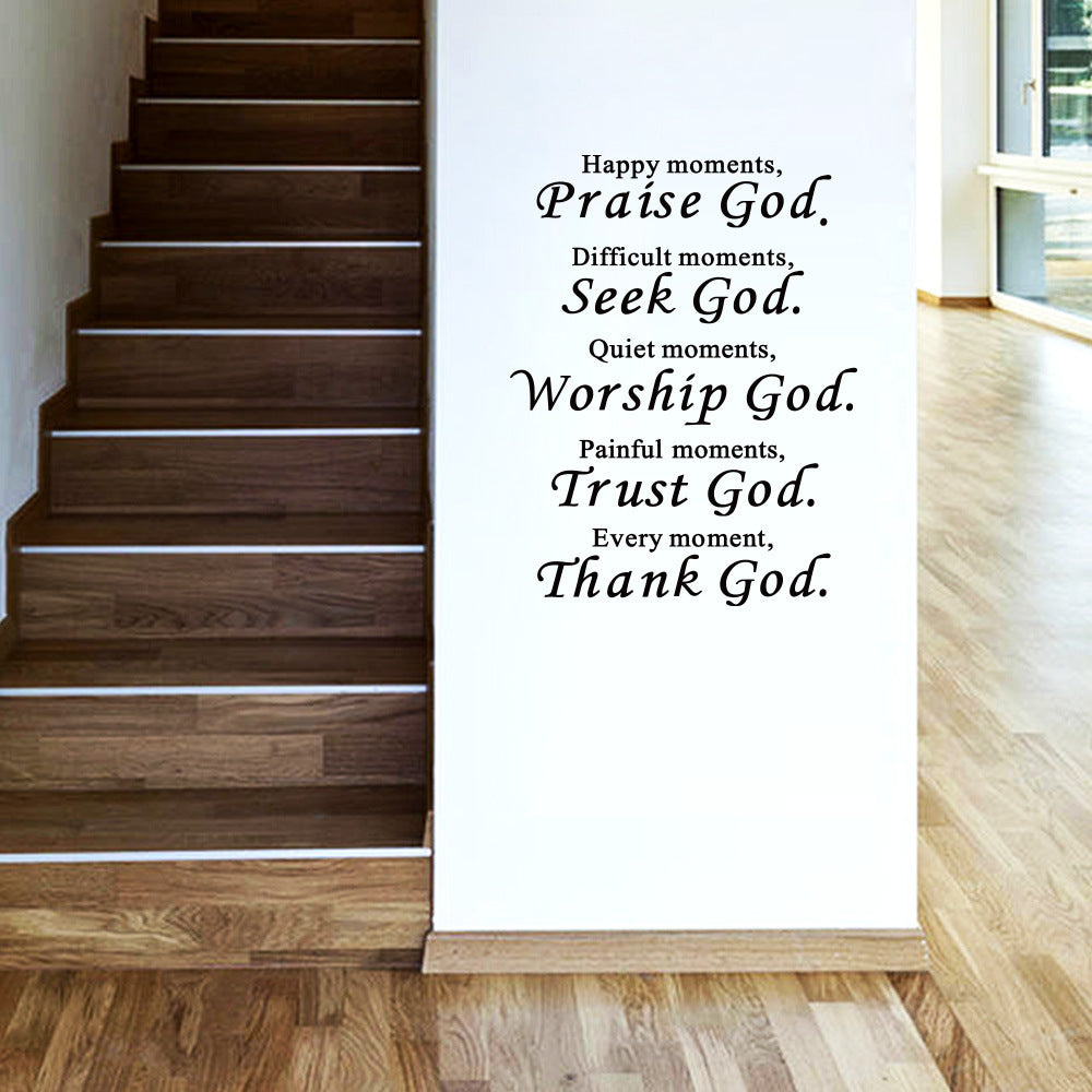 Praise Seek Worship Trust Thank God Wall Decals