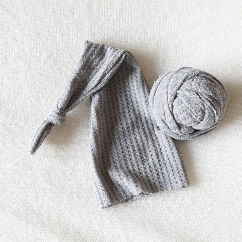 Newborn 1st Pic Knitted Hat & Shaw Set