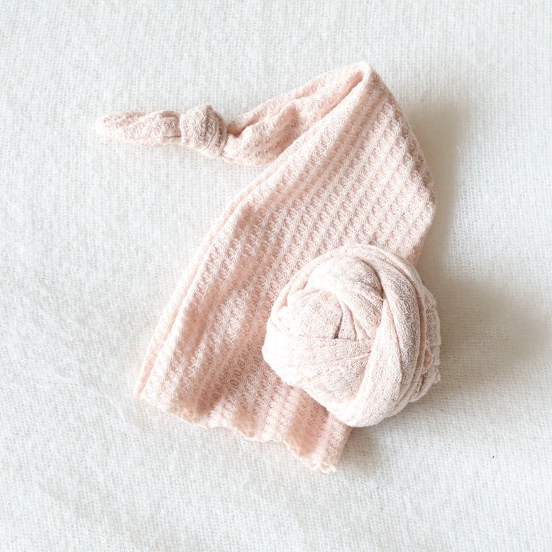 Newborn 1st Pic Knitted Hat & Shaw Set
