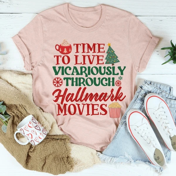 Women's Time To Live Vicariously Christmas T-Shirt