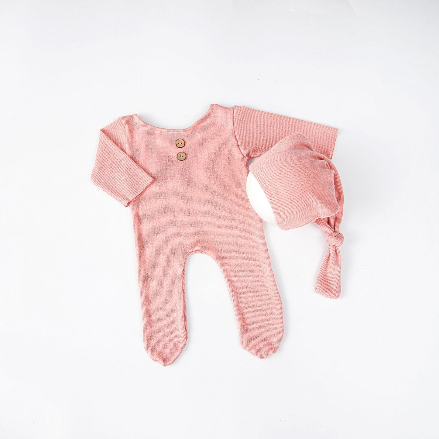 Newborn 1st Pic Knitted Jumpsuit 2-Piece Set