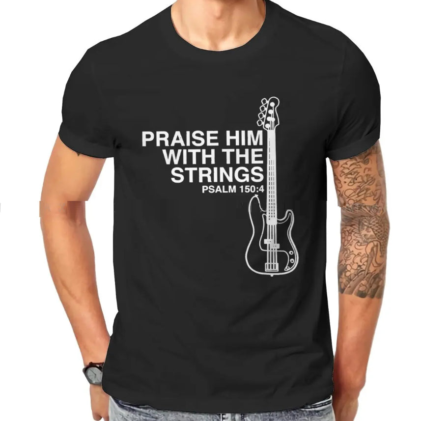 Christian Praise Him Guitar Rock T-Shirt