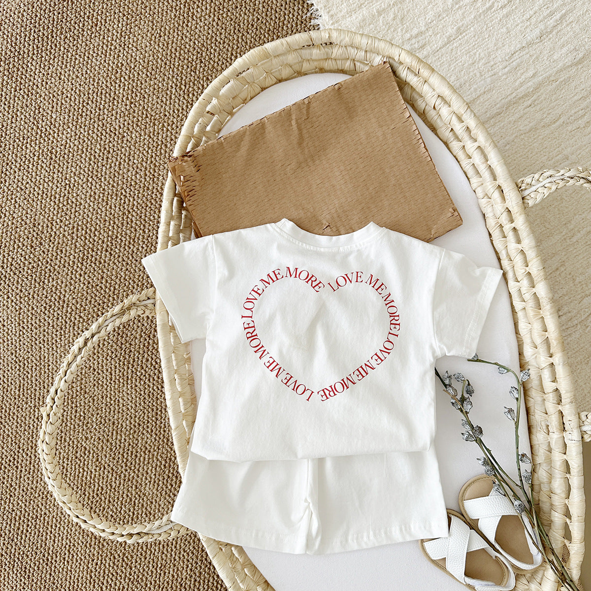 Baby Girl's Love Me More Outfit 2pcs set