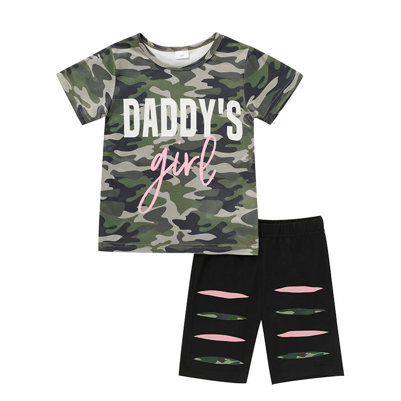 Girl's Daddy's Girl Camo Outfit