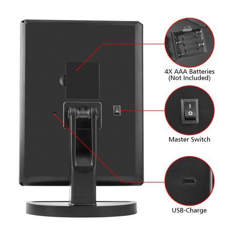 Compact Three-Sided Foldable Beauty Mirror