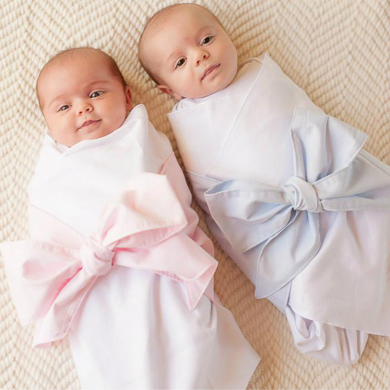 Baby Swaddling Blanket with Bow Scarf