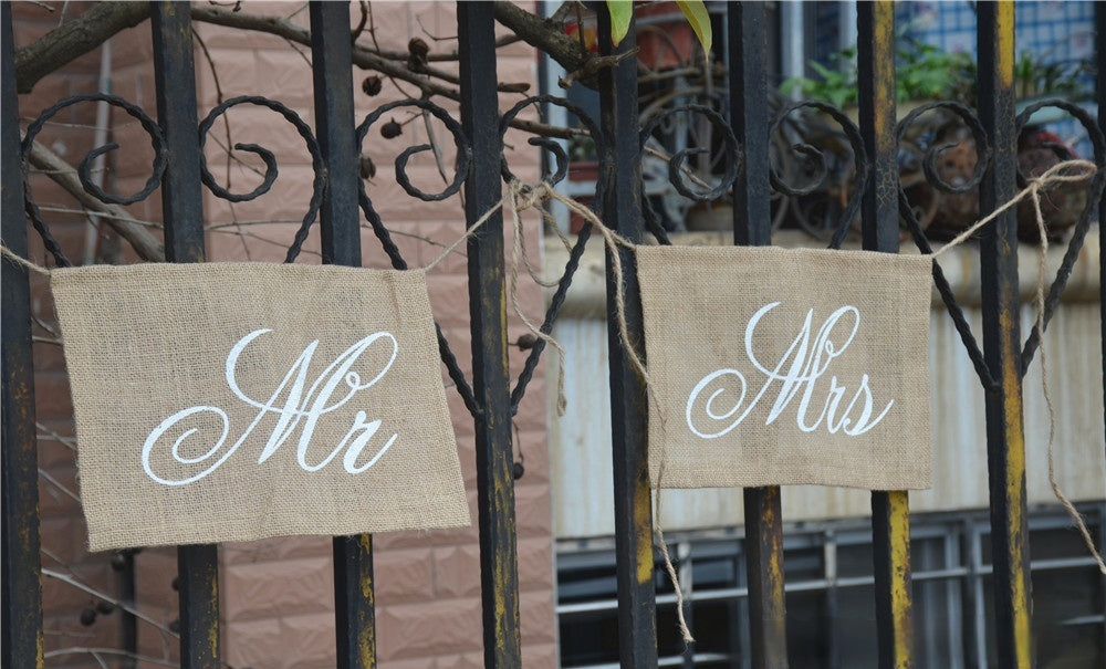 Bride & Groom Wedding Chair Decor