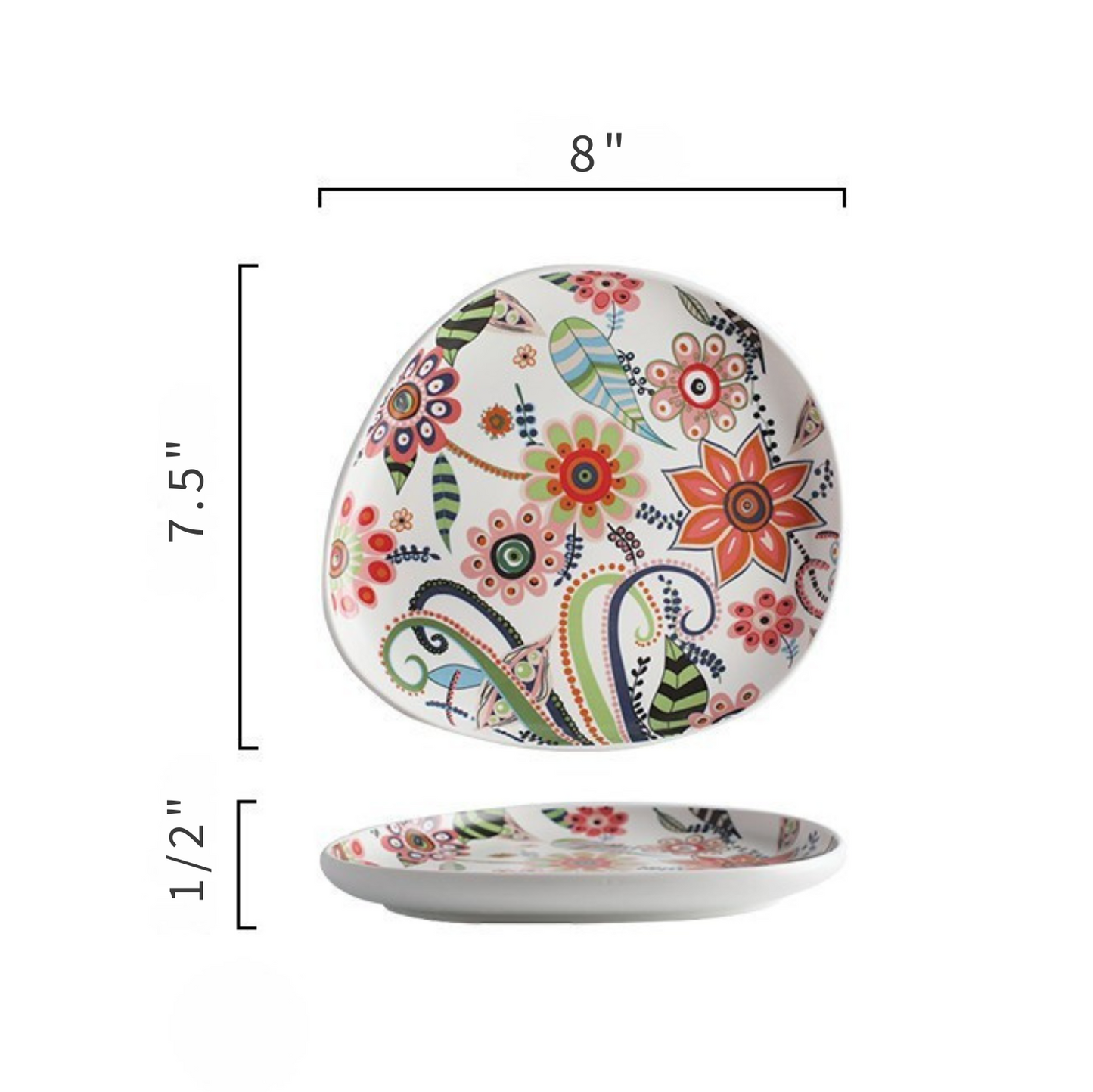 Painted Ceramic Serving Set