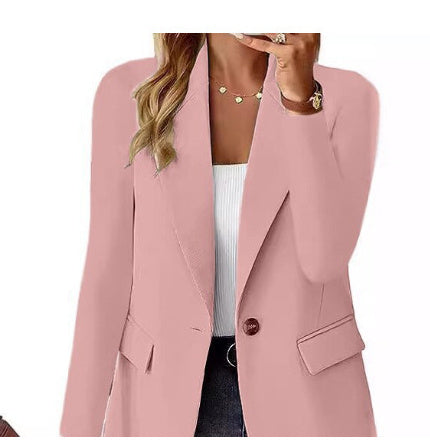 Women's Lapel Button Jacket