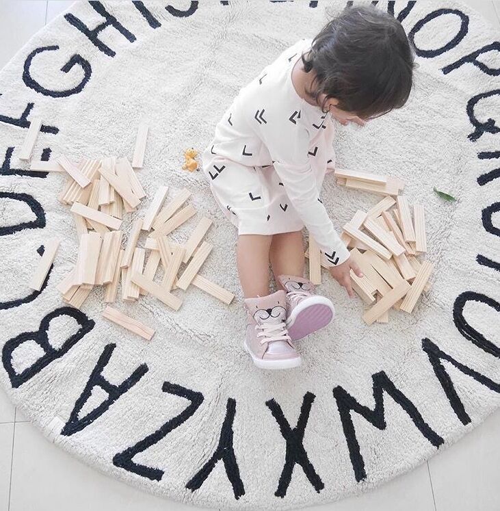 Children's Round Alphabet Rug