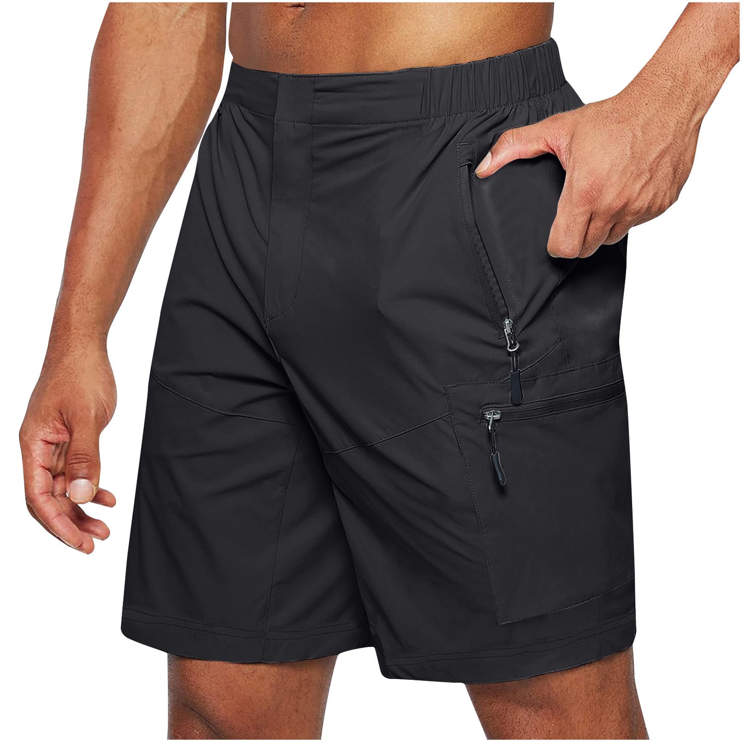 Men's Casual Zipper Cargo Shorts