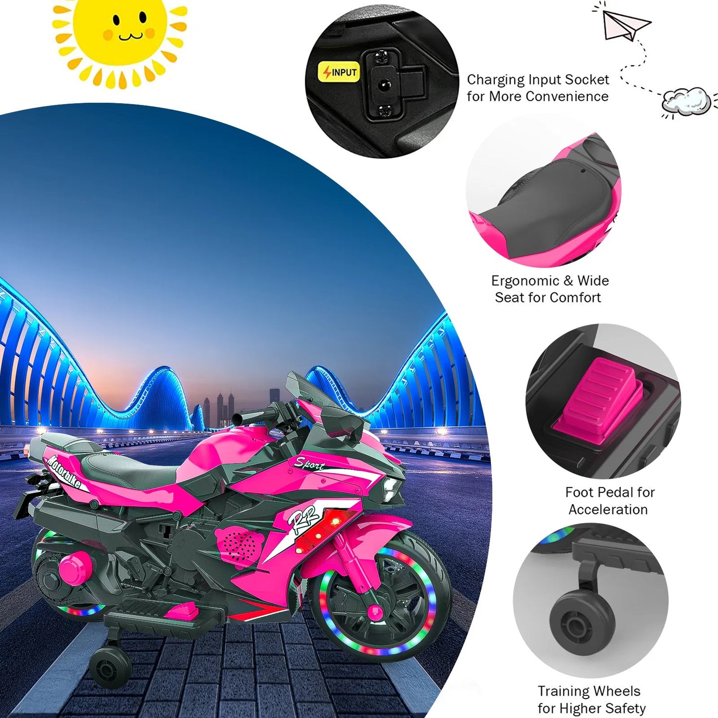 Children's 12V Electric Motorcycle