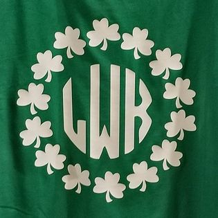 Circle Clover Initial T-Shirt