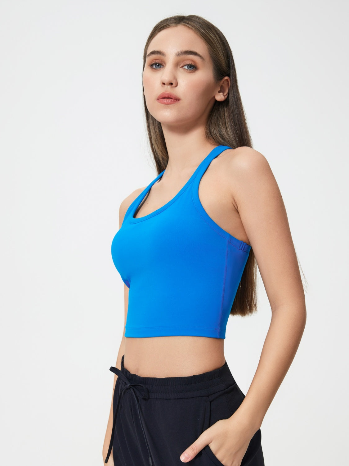 Millennia Scoop Neck Cropped Tank Top