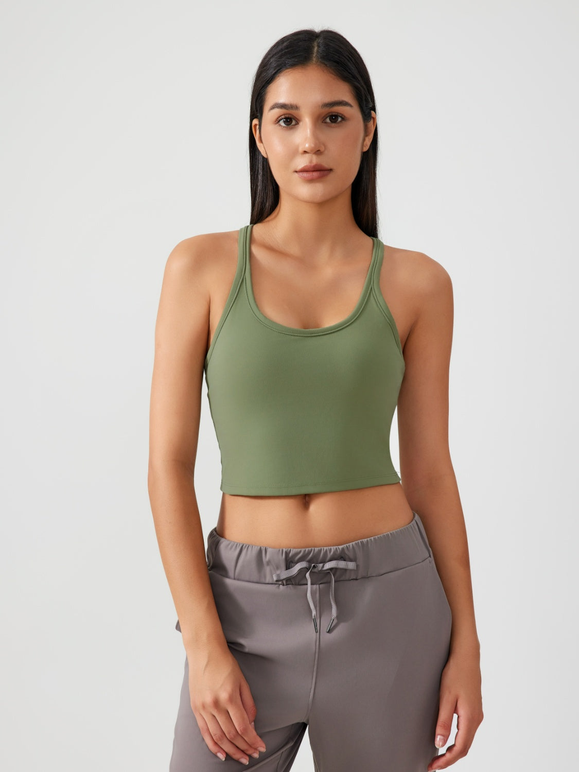 Millennia Scoop Neck Cropped Tank Top