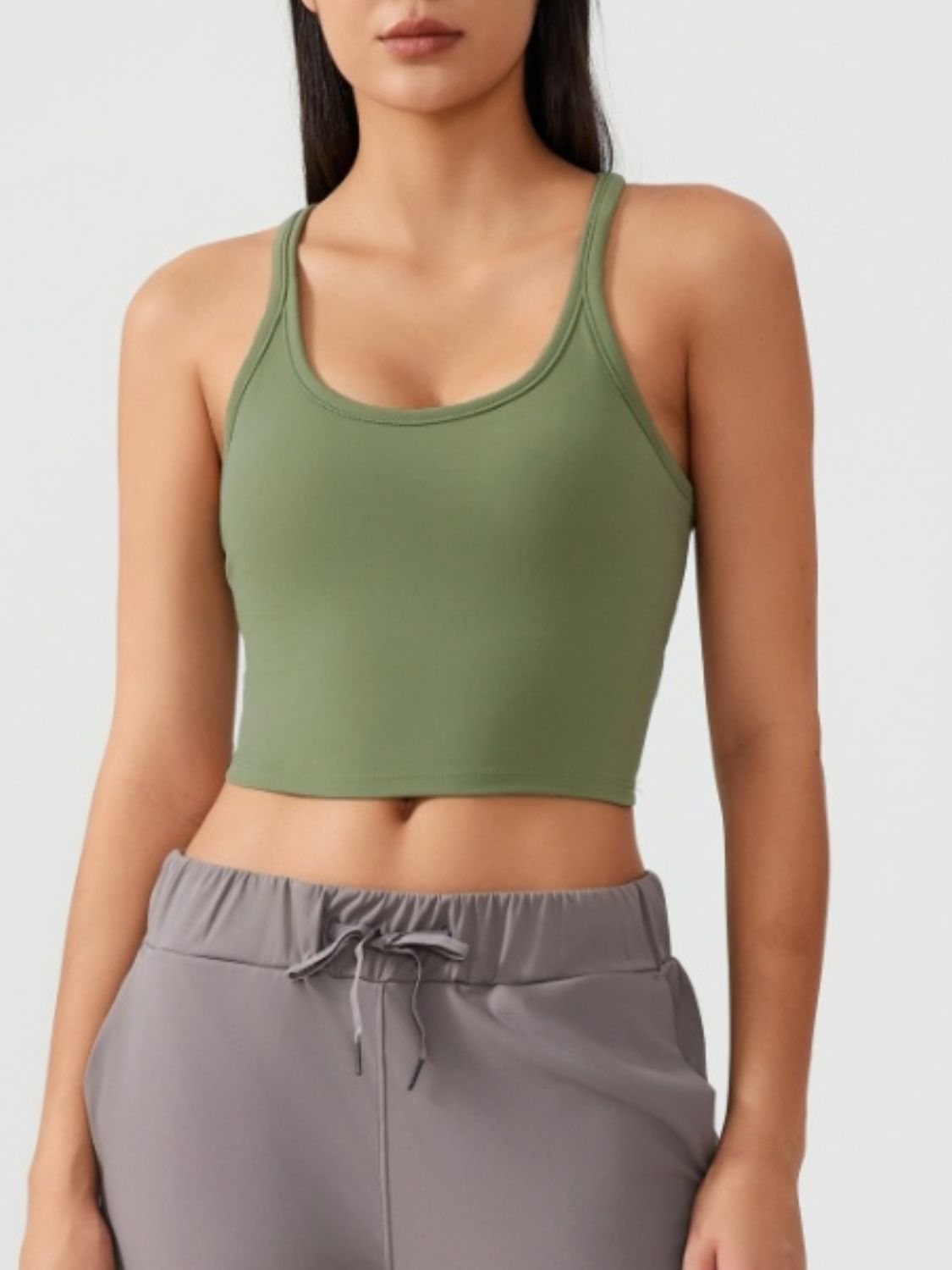 Millennia Scoop Neck Cropped Tank Top
