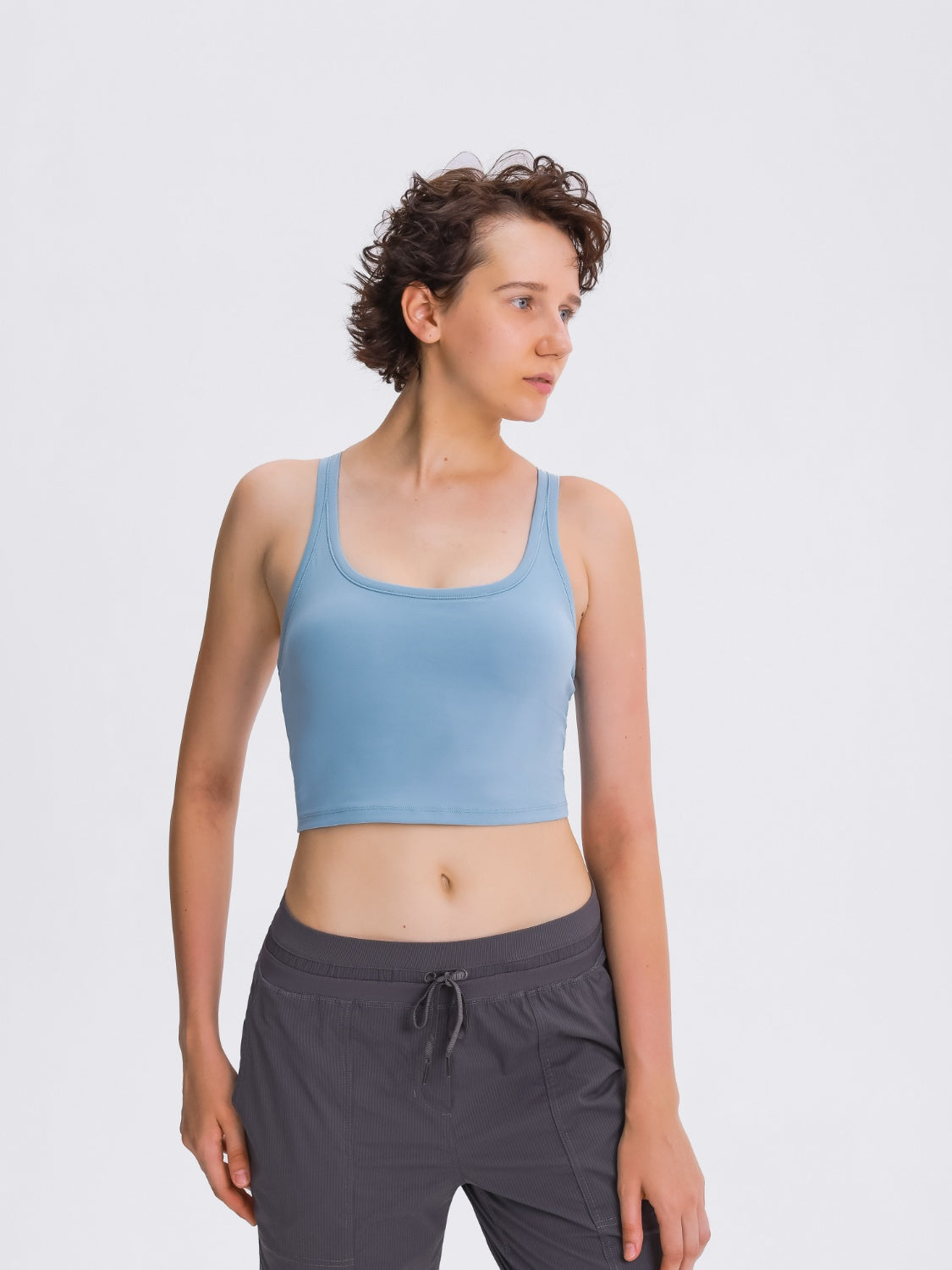 Millennia Scoop Neck Cropped Tank Top