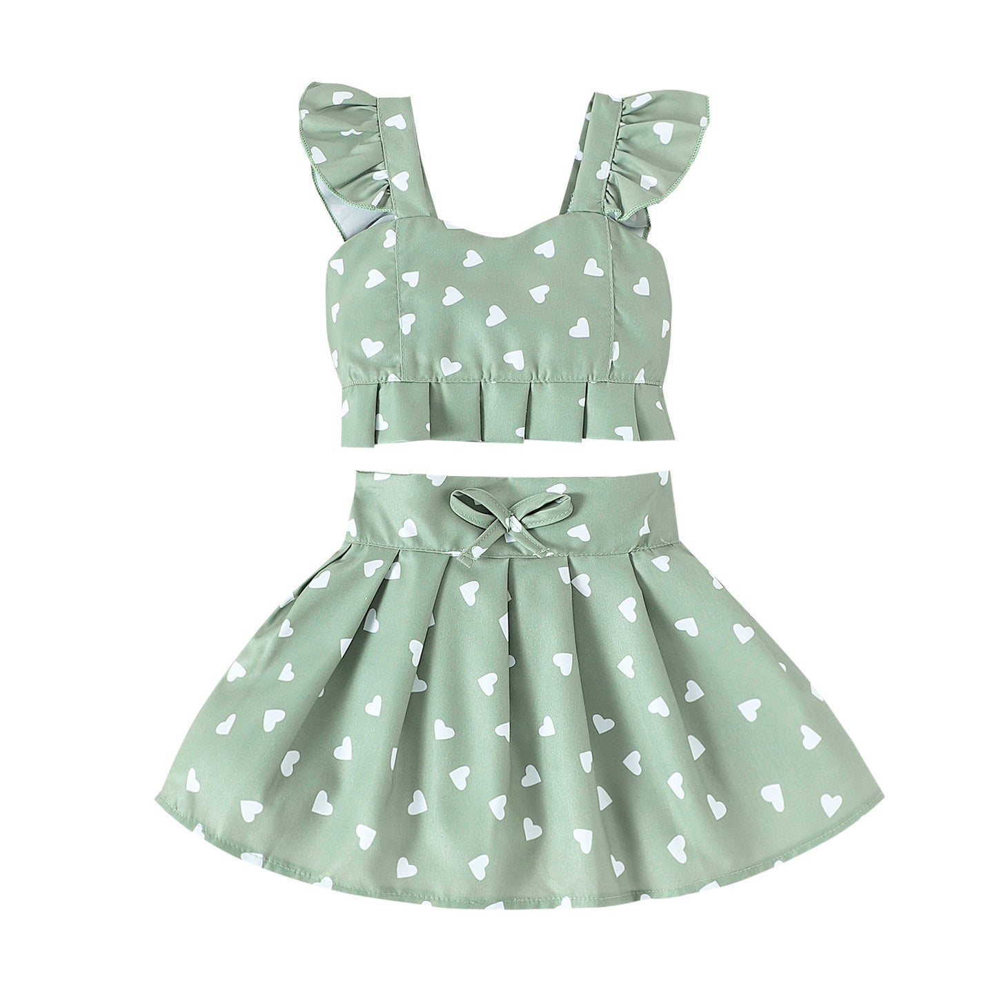 Baby Girl's Pleated Dress 2pcs set