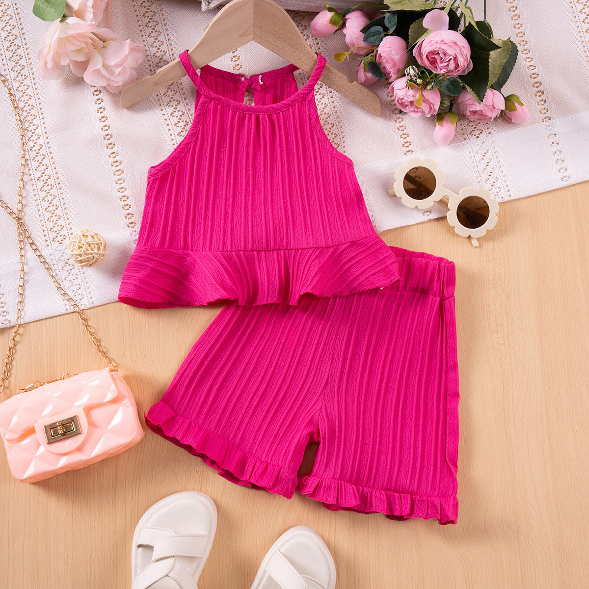 Girl's Textured Outfit 2pcs set