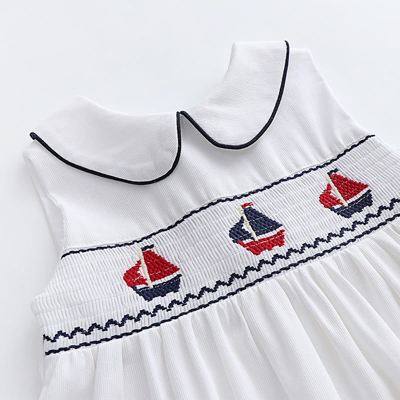 Baby Girl's Vintage Sailboat Dress