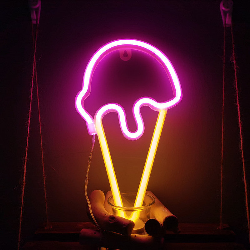 Neon Ice Cream Light