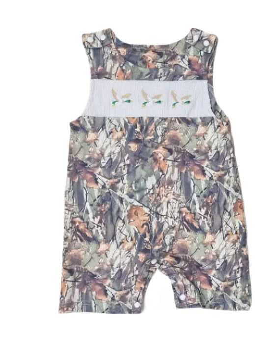 Baby Boy Sleeveless Camo Romper