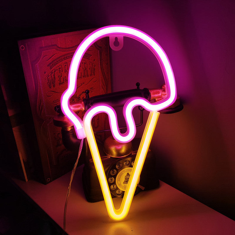 Neon Ice Cream Light