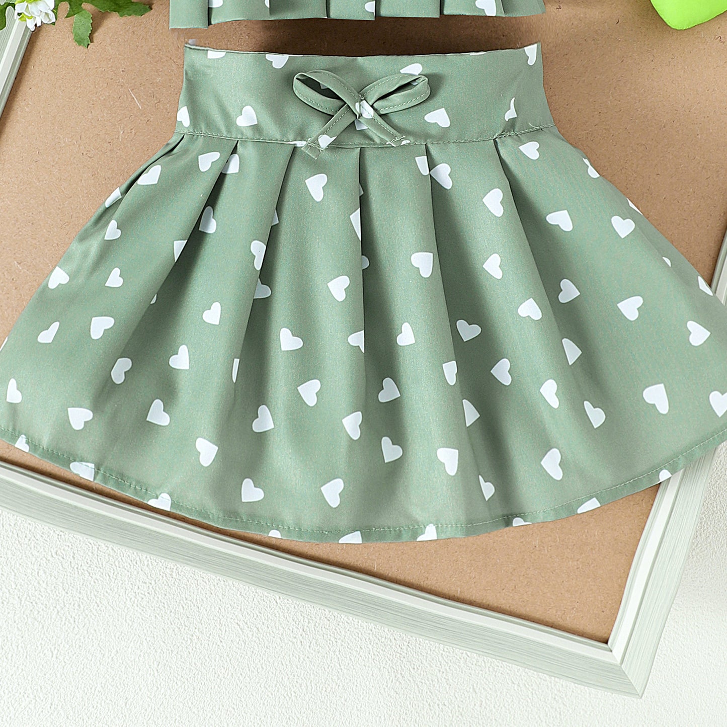 Baby Girl's Pleated Dress 2pcs set