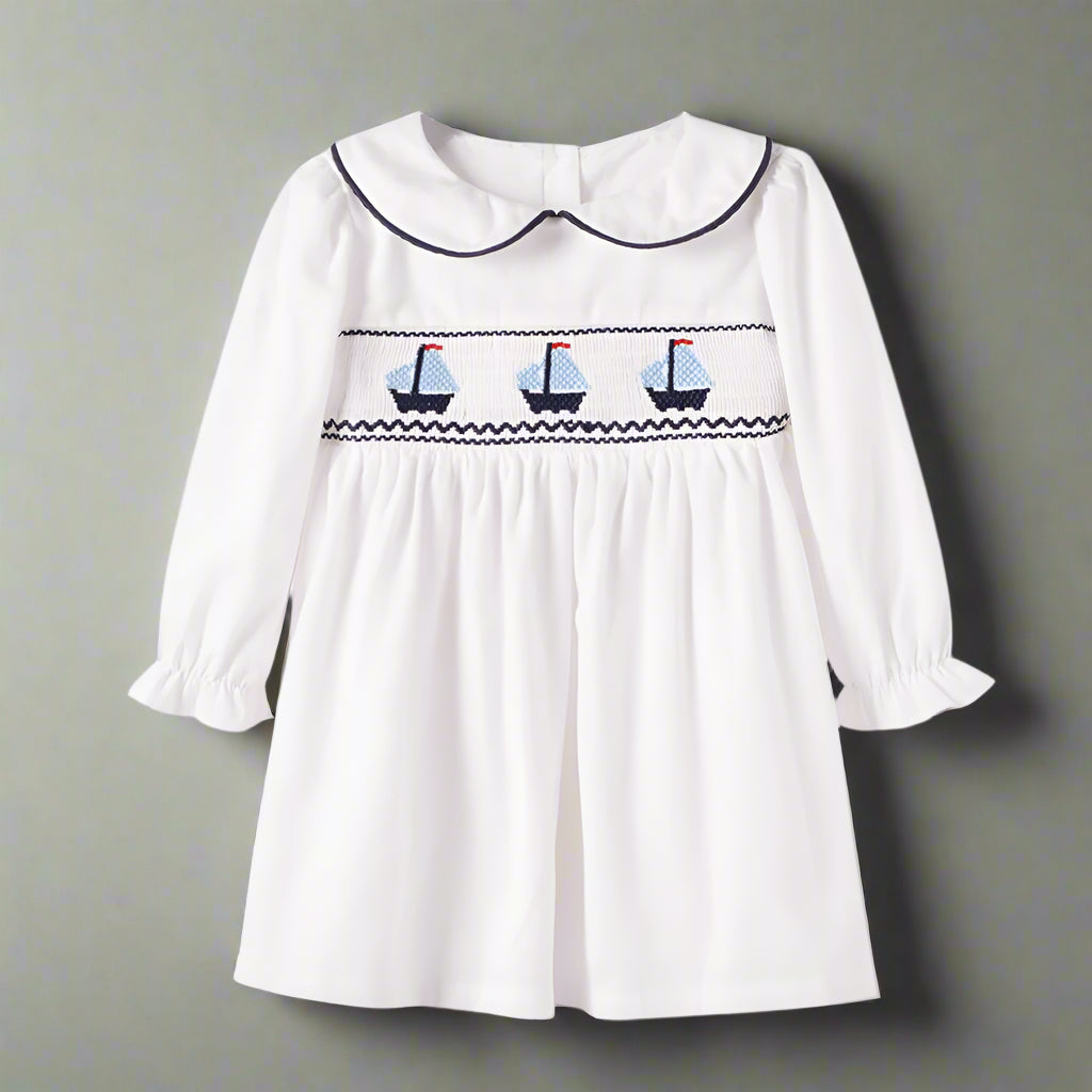 Baby Girl's Vintage Sailboat Dress