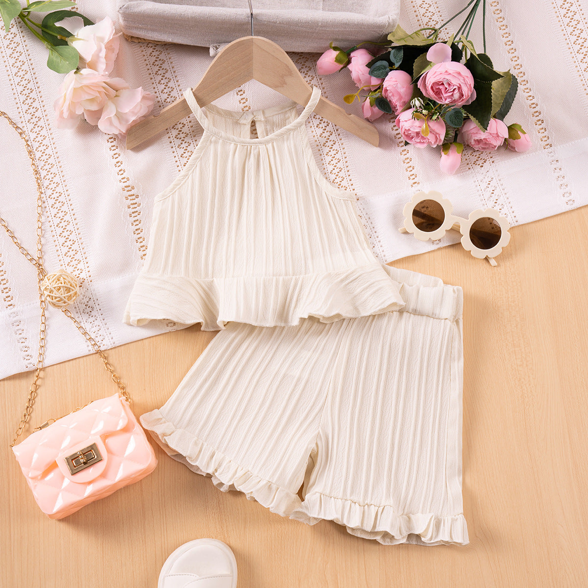 Girl's Textured Outfit 2pcs set